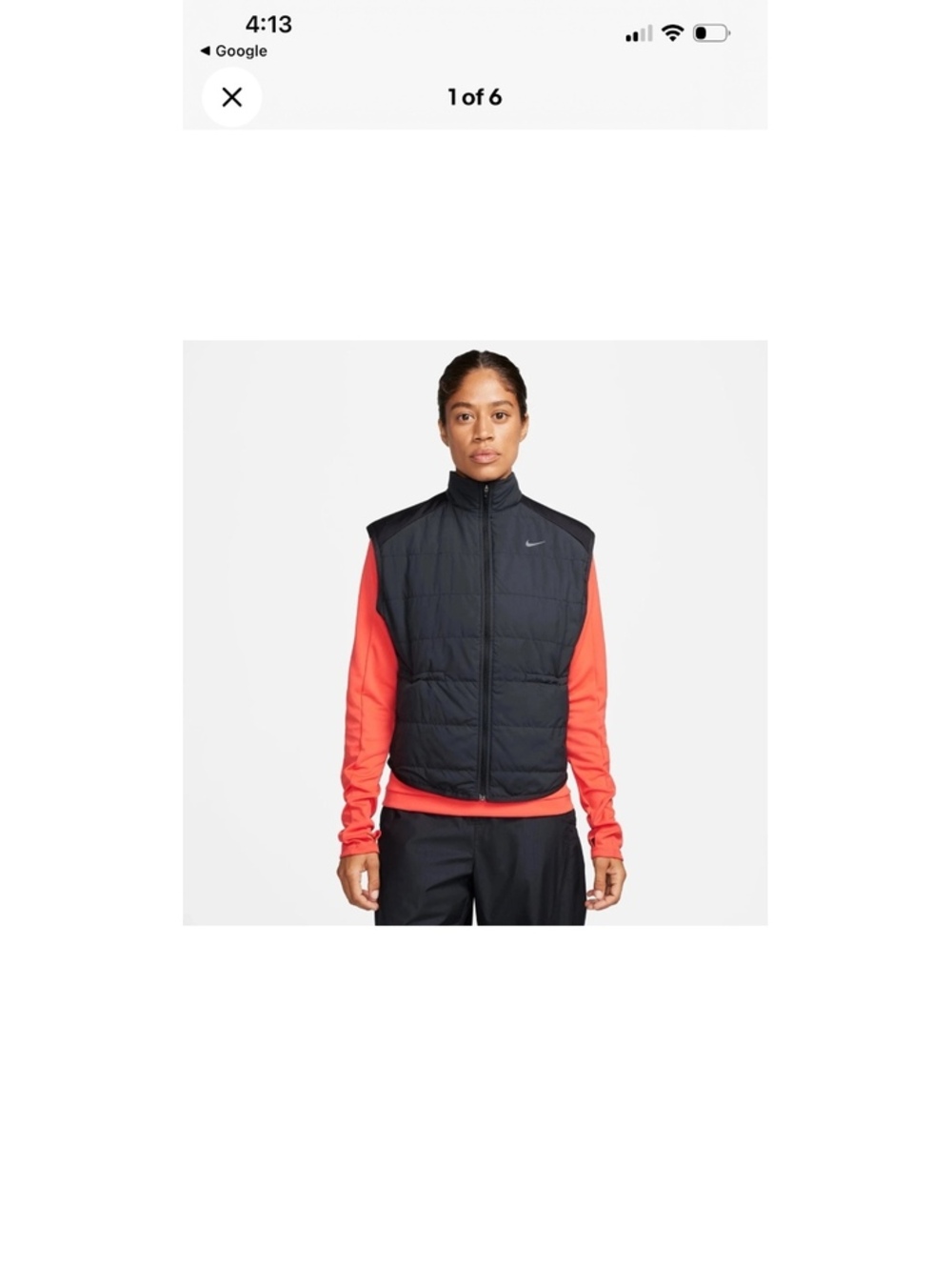 Nike Women's Therma-FIT Black Puffer Vest XL
